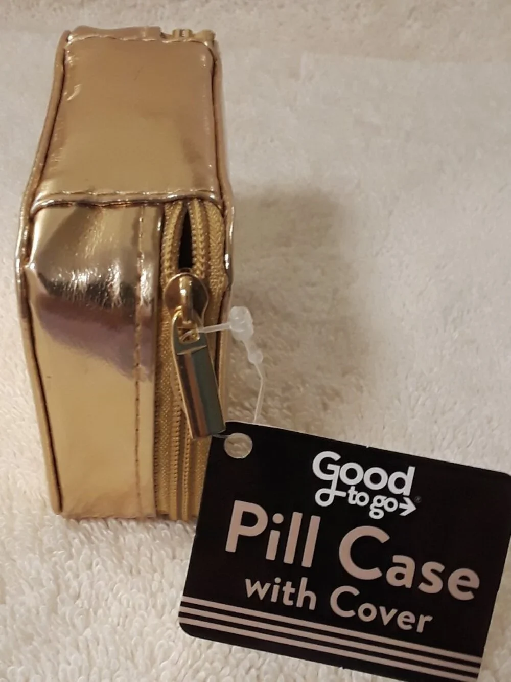 Glam Cosmetic Travel Set 4Pc Ipsy Black/Gold Makeup Pouches + NWT Pill Orgz+Case